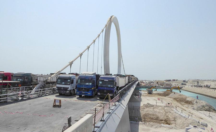 Lusail Marine Bridge Loadtest Lusail Marine Bridge Loadtest